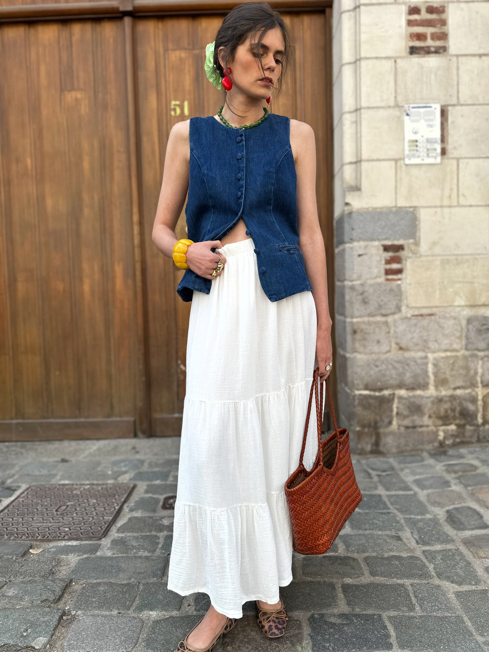 MINI SUZETTE SWEATER TANK, RESORT WHITE